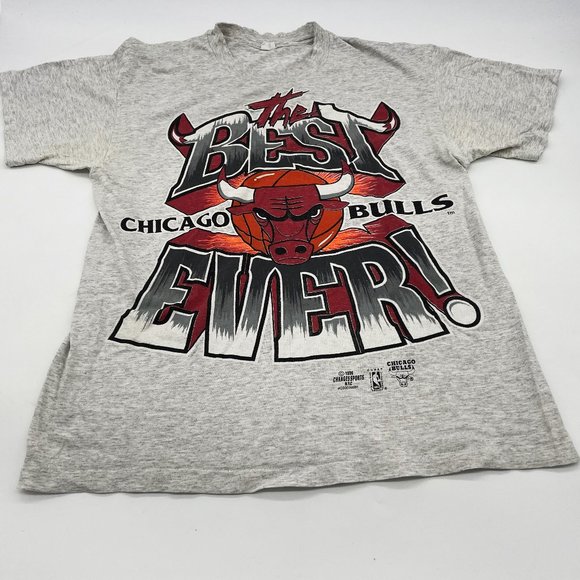Vtg Extremely Rare 1996 Chicago Bulls Size-XL The Best Ever Double Sided T-Shirt - Picture 1 of 8